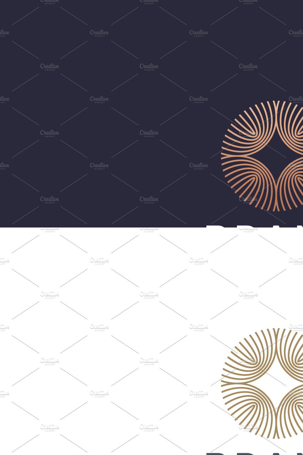 Luxury gold star logo design. pinterest preview image.
