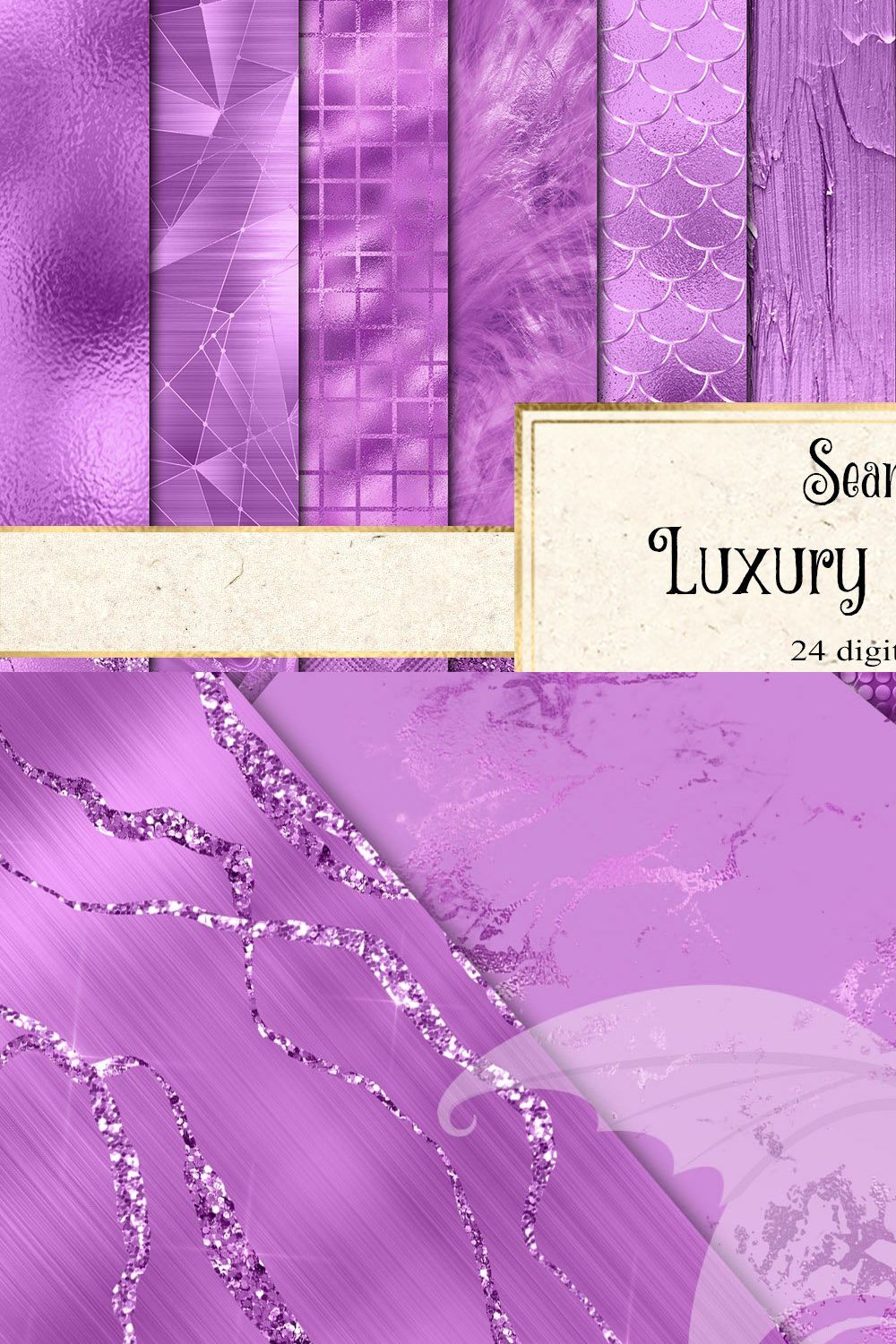 Luxury Purple Textures pinterest preview image.