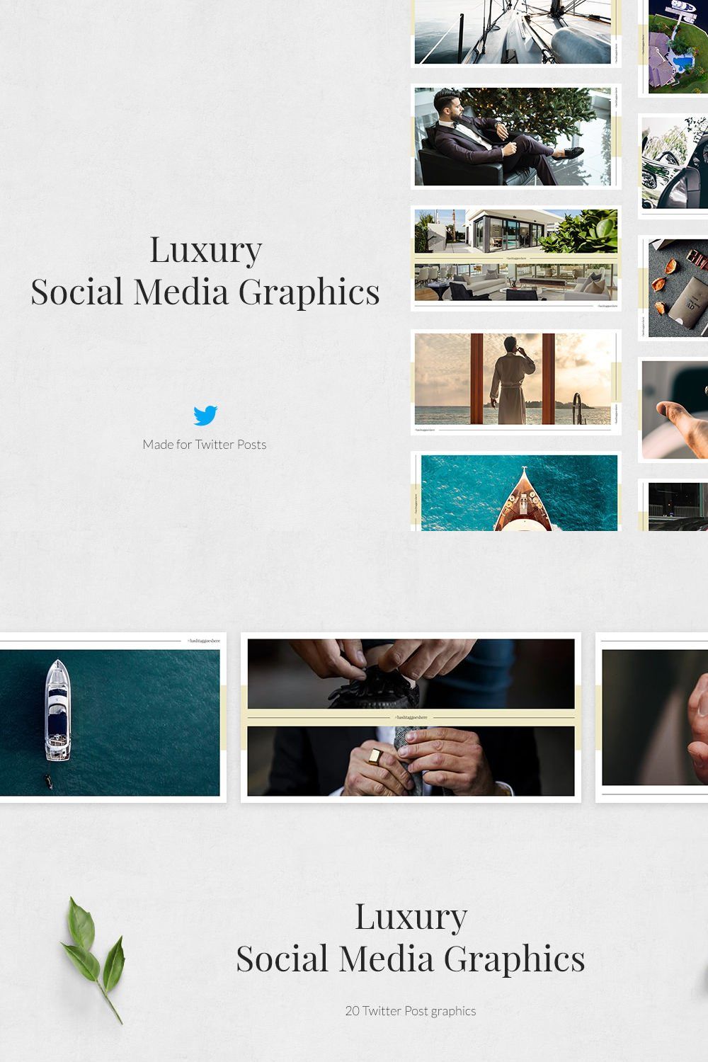 Luxury Twitter Posts pinterest preview image.