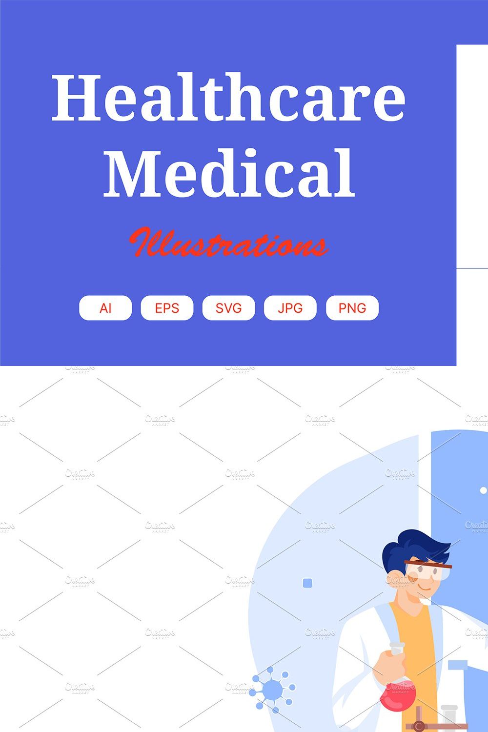 M443_Healthcare Illustrations pinterest preview image.
