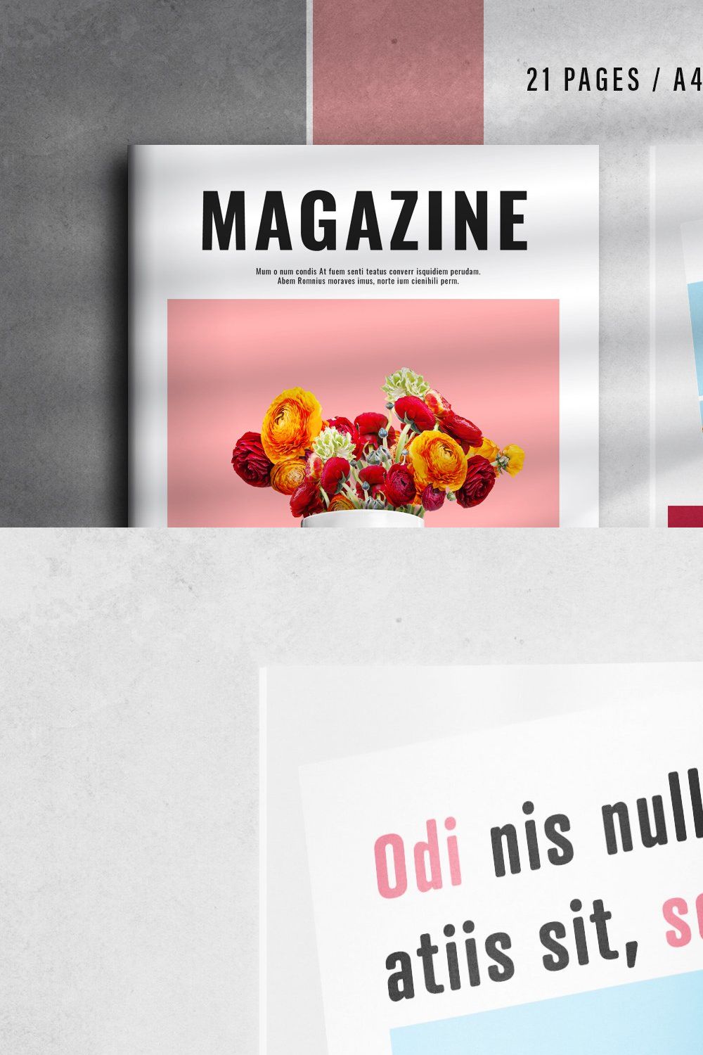 Magazine Layout pinterest preview image.