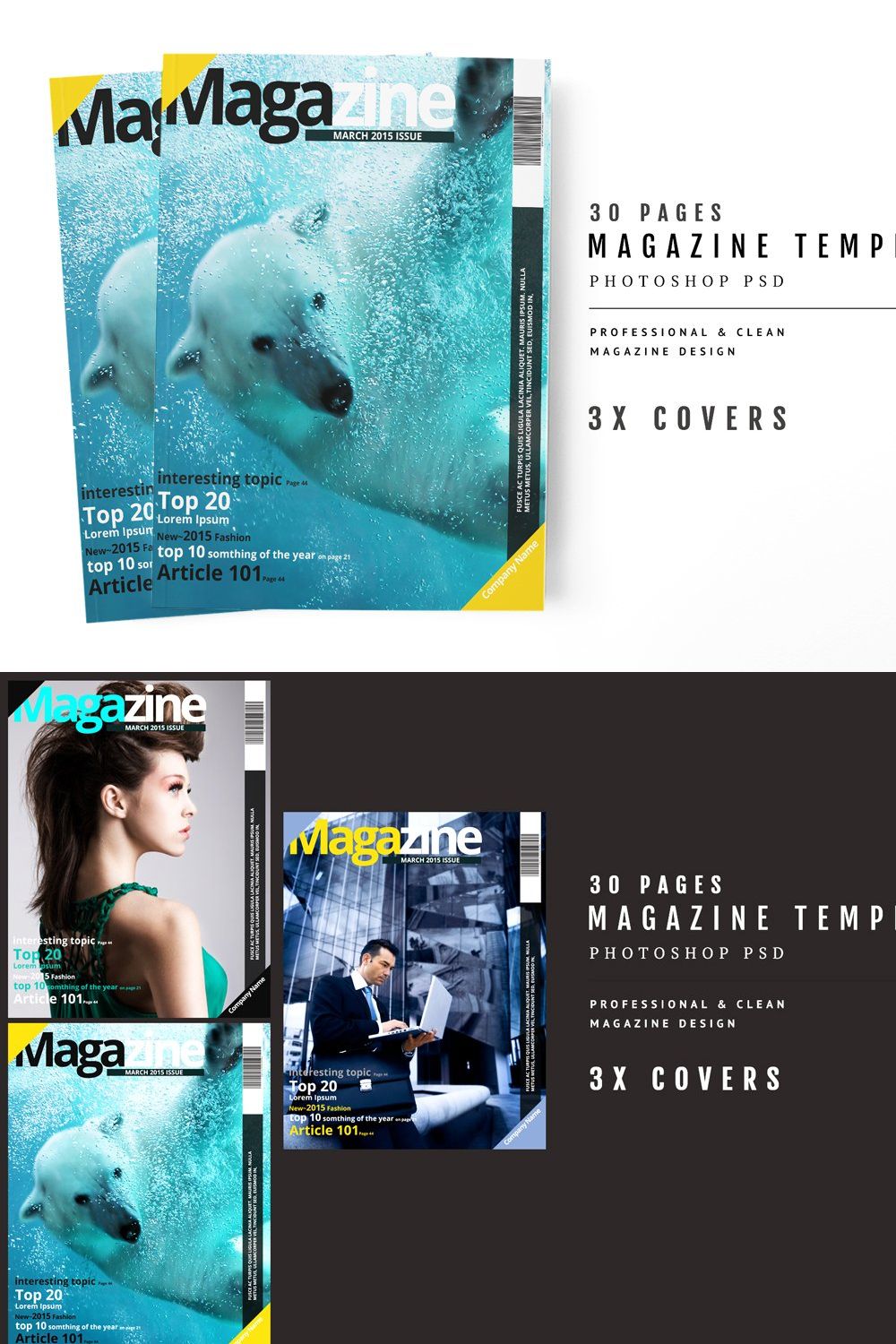 Magazine Template 39 pinterest preview image.