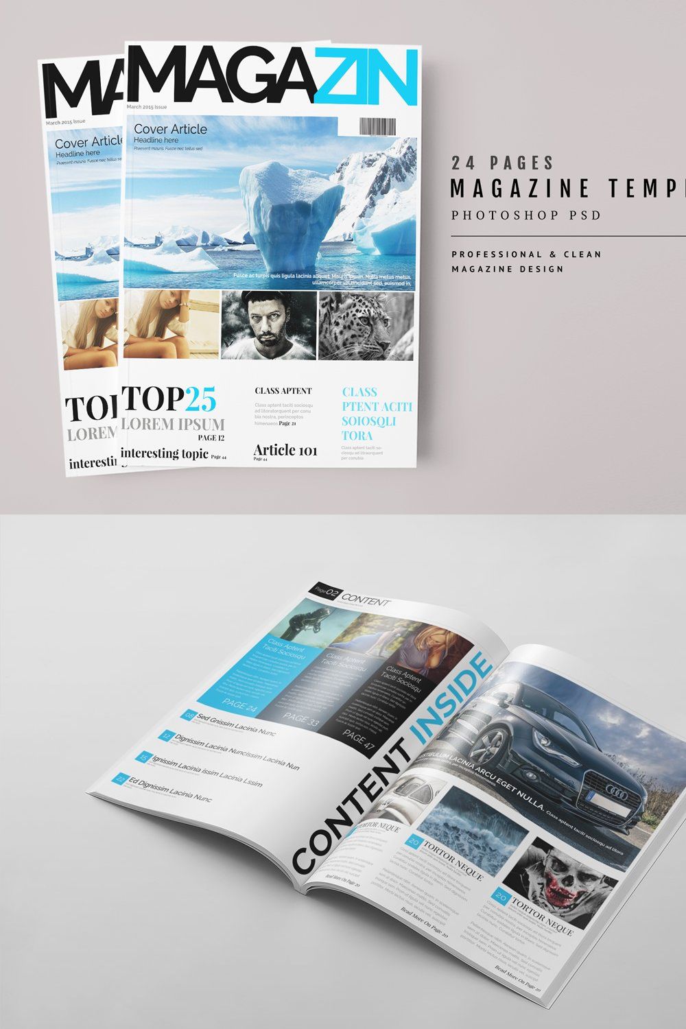 Magazine Template 47 pinterest preview image.