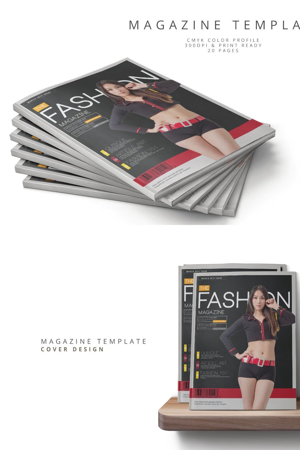 Magazine Template 62 pinterest preview image.
