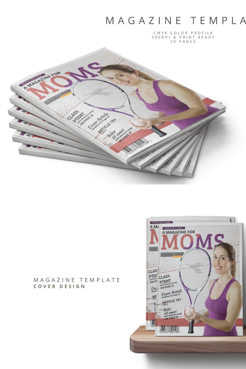 Magazine Template 63 pinterest preview image.