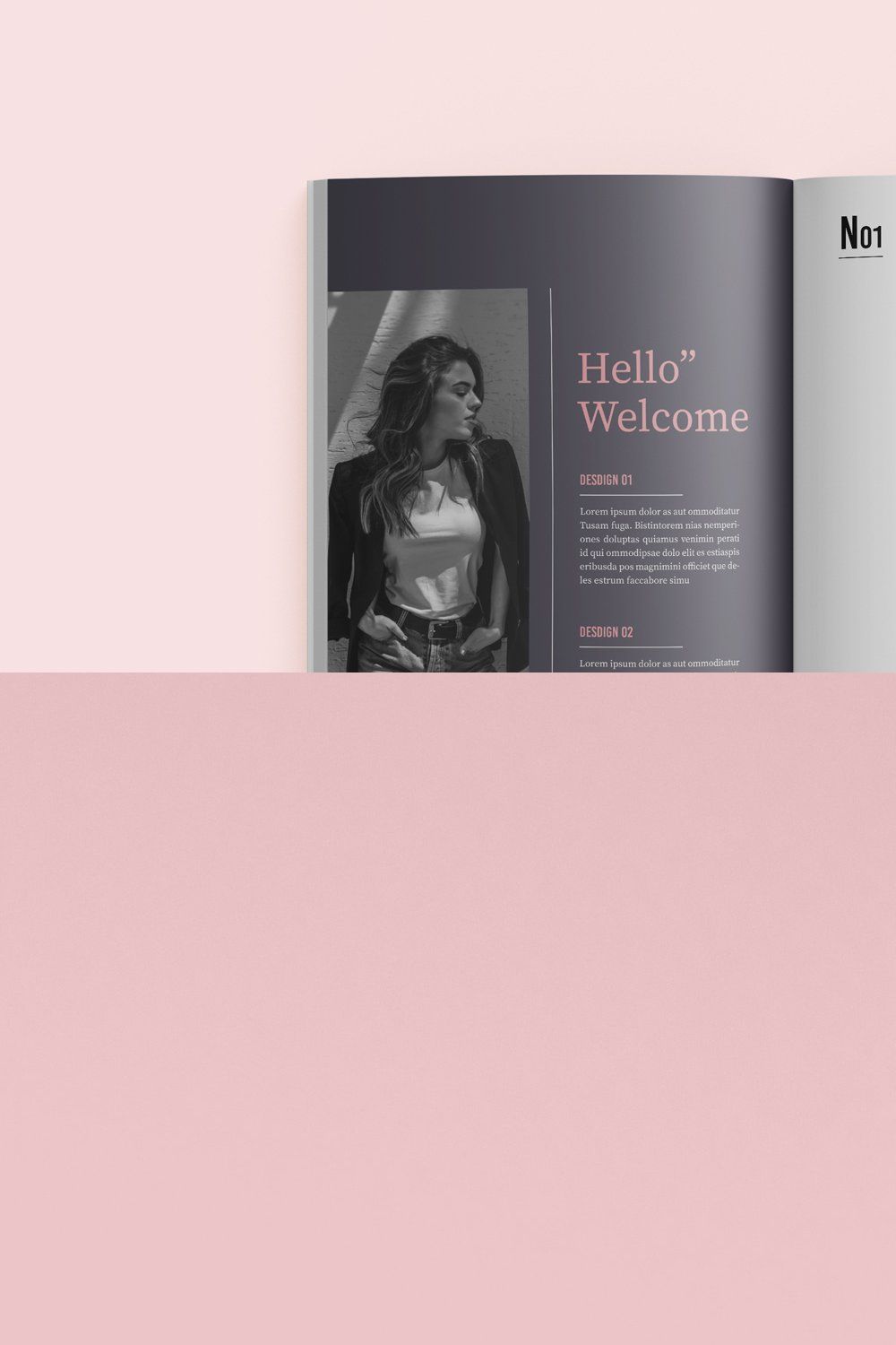 Magazine Template pinterest preview image.