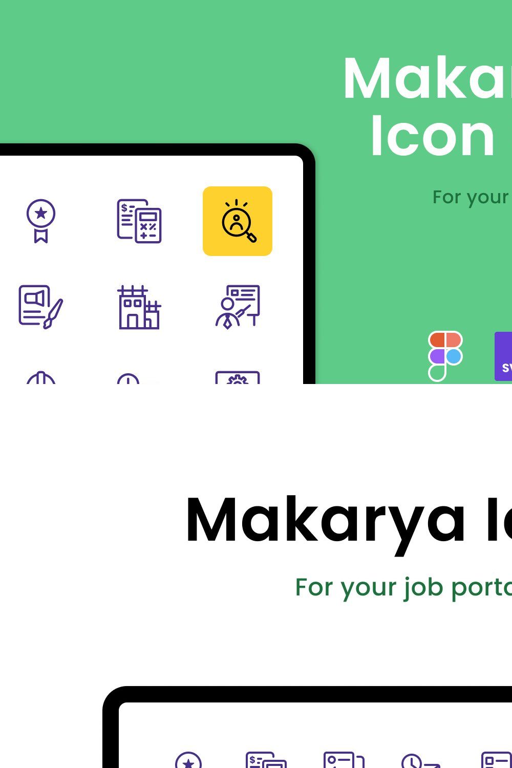 Makarya Icon Set pinterest preview image.
