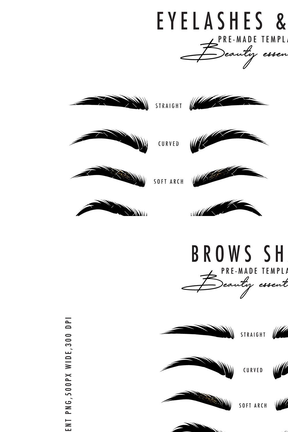 Makeup logo Lashes Brows SVG pinterest preview image.