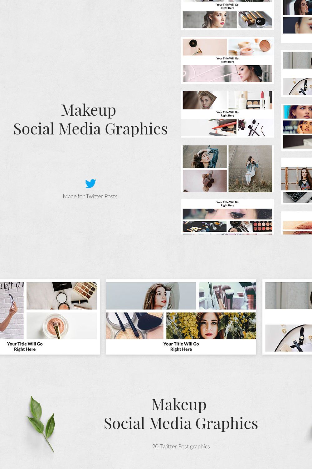 Makeup Twitter Posts pinterest preview image.