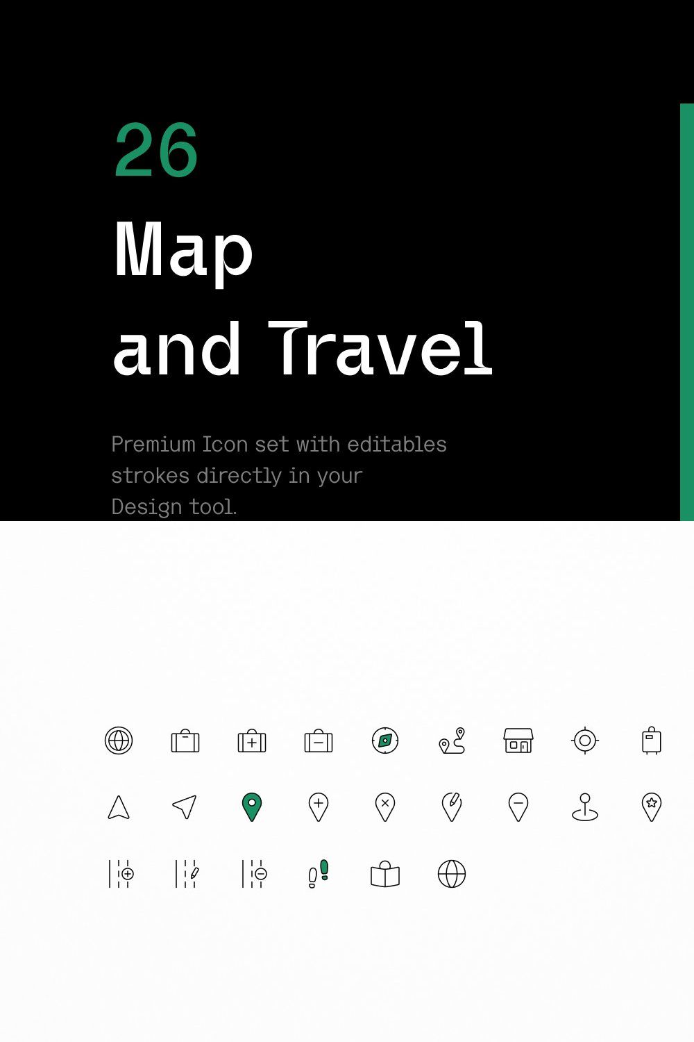 Map and Travel - Iconuioo pinterest preview image.