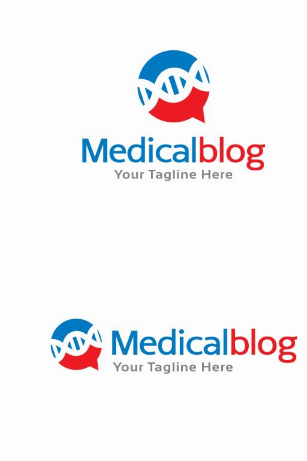 Medical Blog Logo Template pinterest preview image.