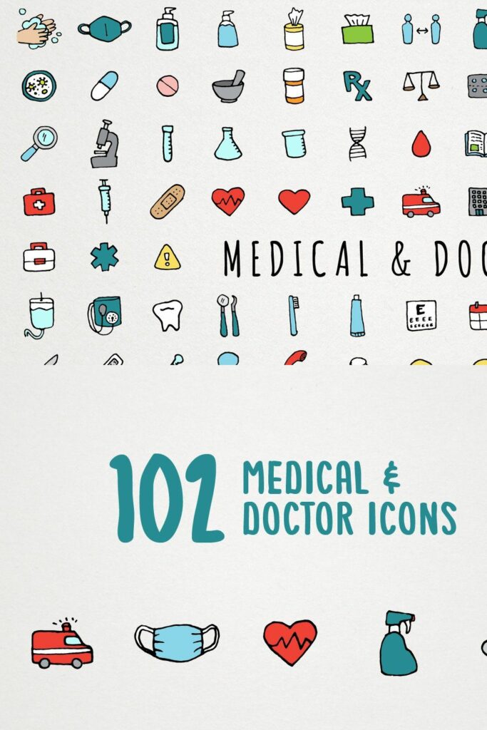 Medical & Doctor Icons Clipart Set – MasterBundles