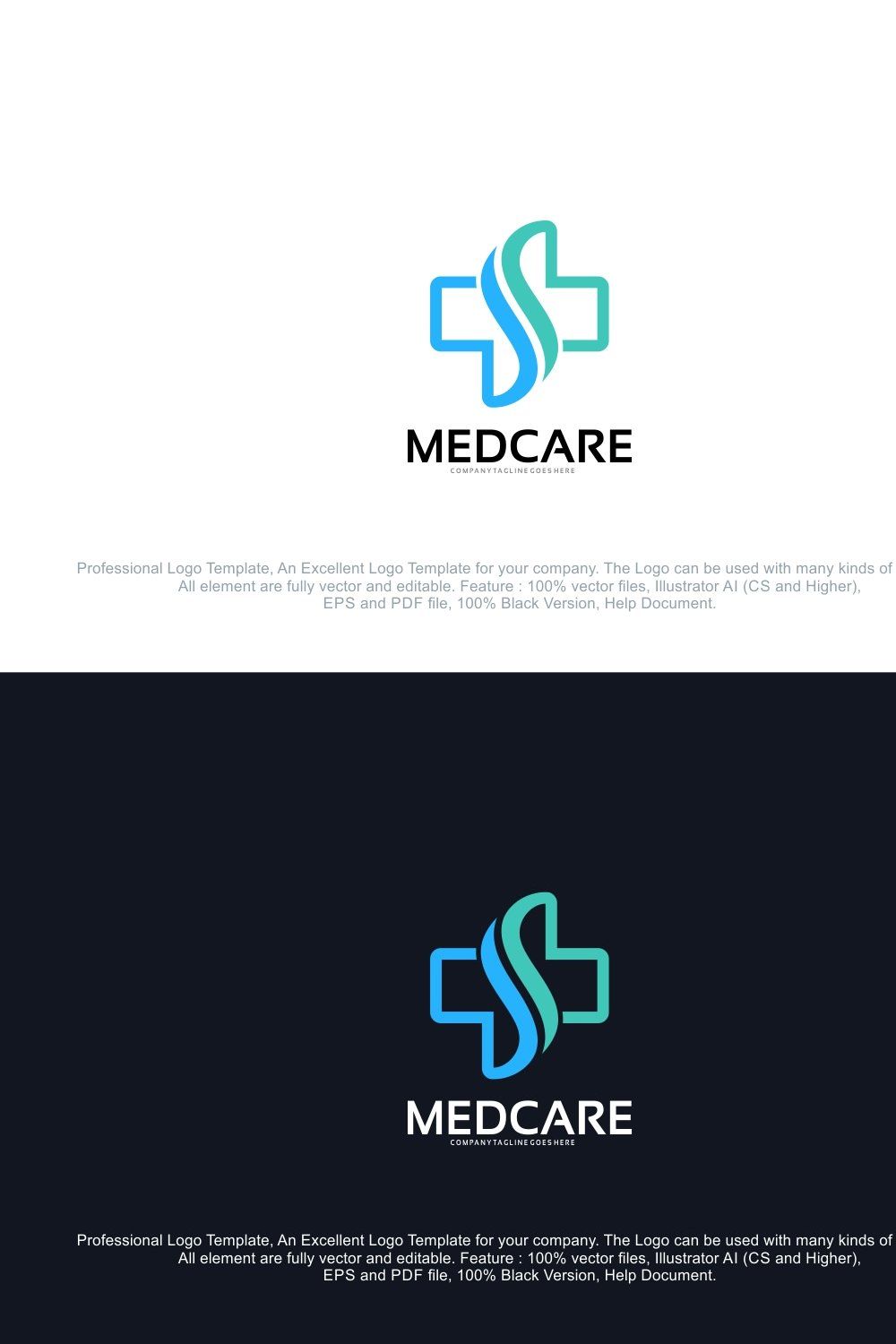 Medical HealthCare - Letter S Logo pinterest preview image.