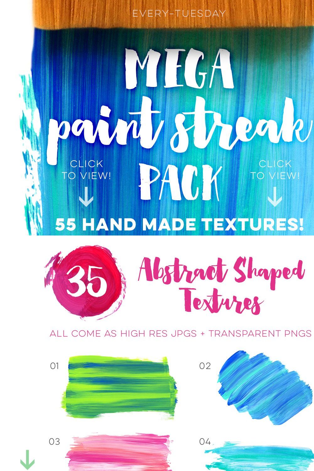 Mega Paint Streak Pack pinterest preview image.