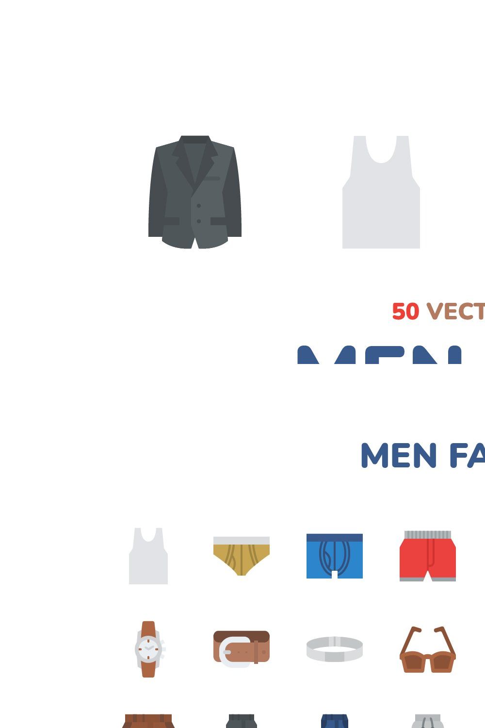 Men Fashion Icon Pack pinterest preview image.