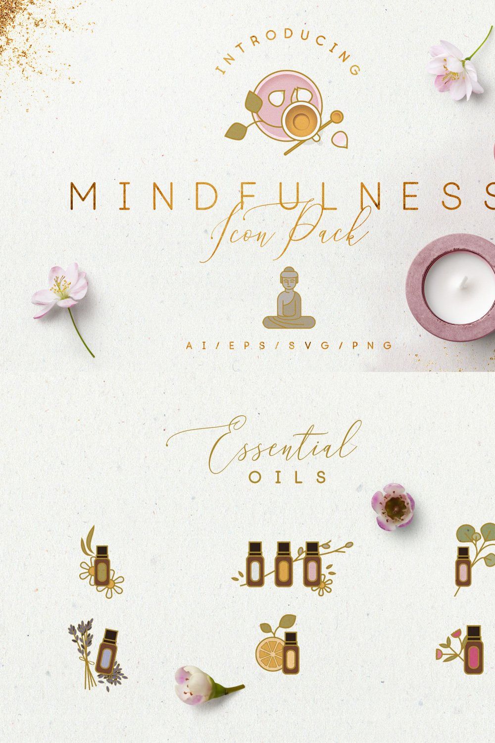 Mindfulness Icon Pack pinterest preview image.