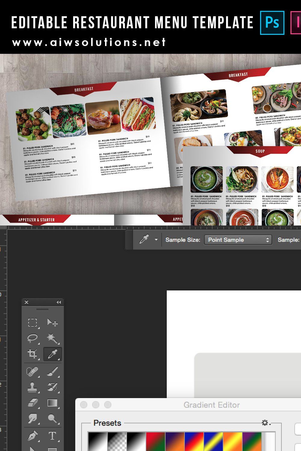 minimal restaurant Menu ID38 pinterest preview image.