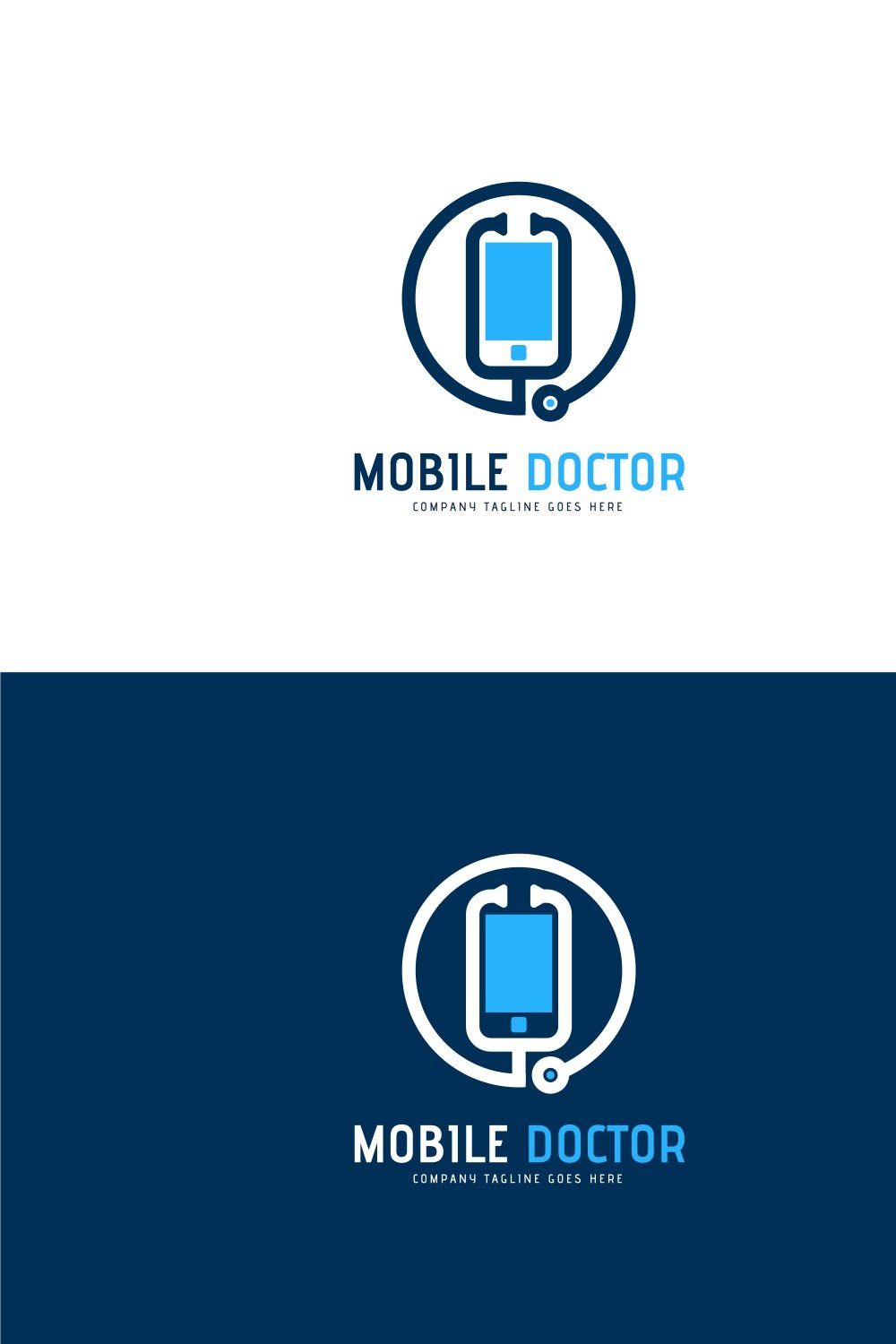 Mobile Doctor Logo Template pinterest preview image.