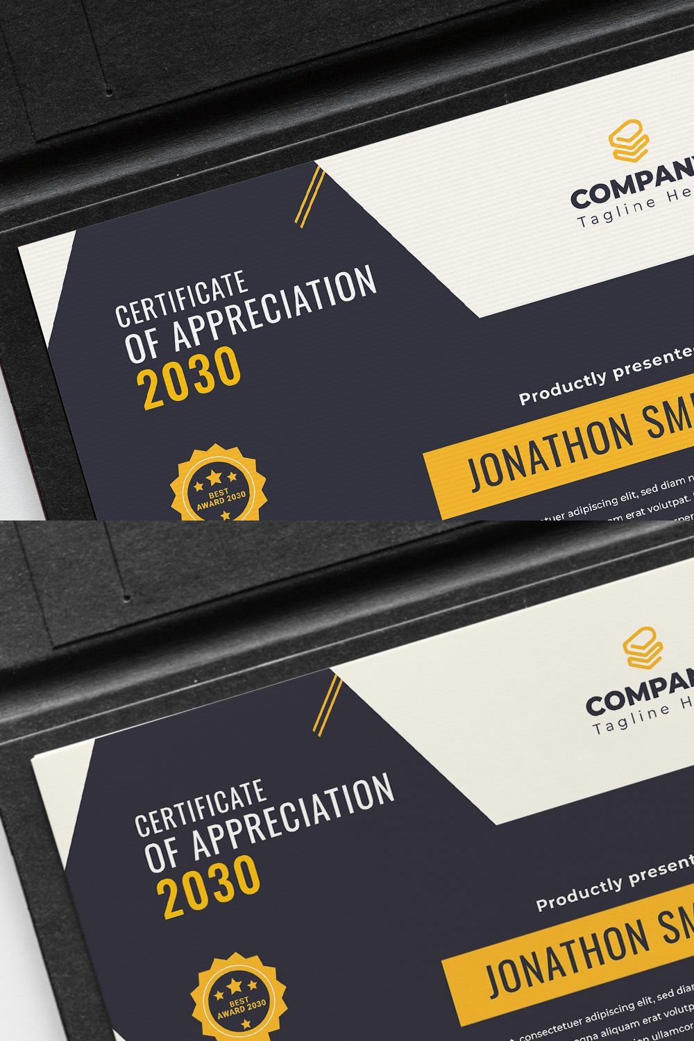 Modern Certificate of Appreciation pinterest preview image.