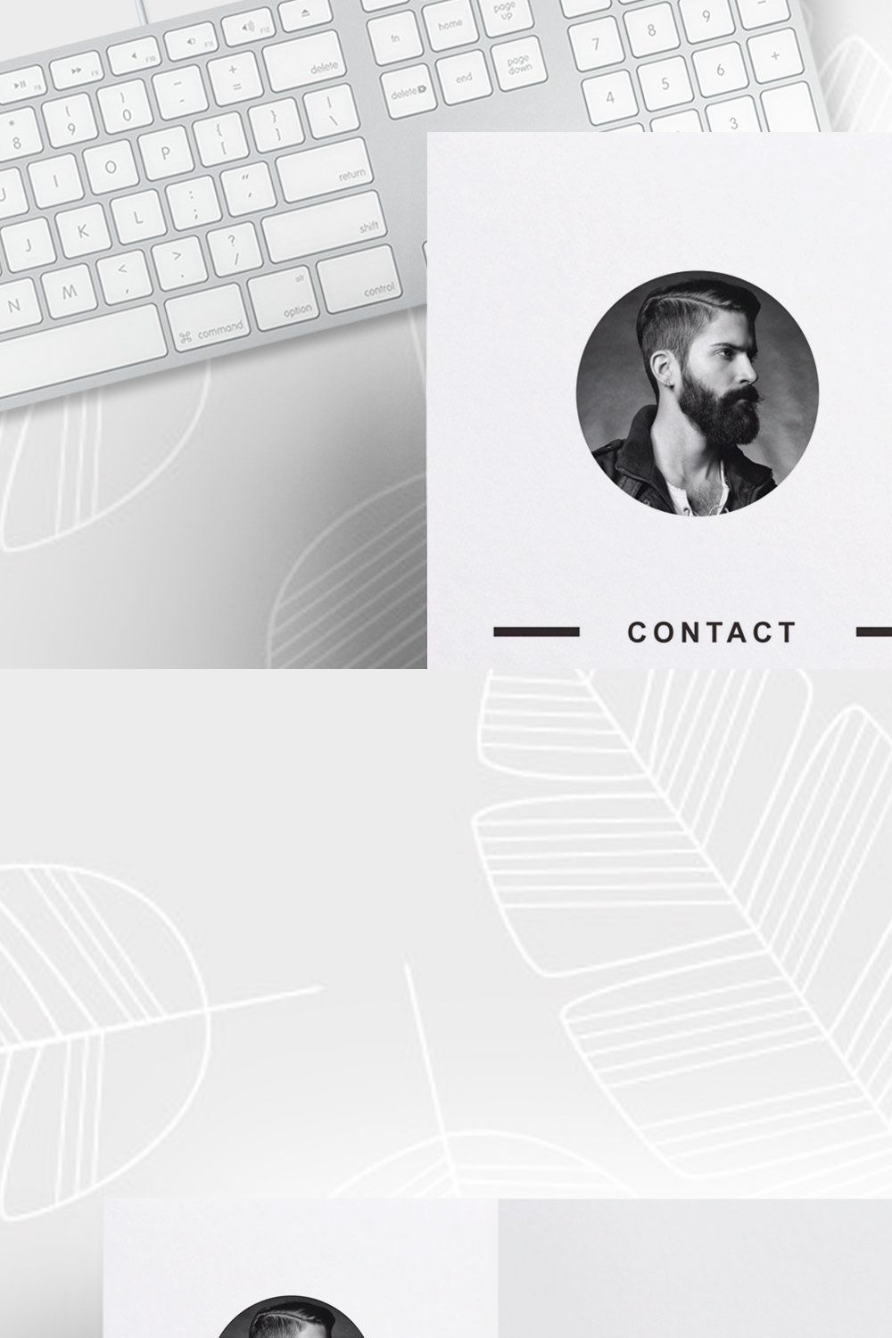 Modern & Clean Resume / CV Template pinterest preview image.