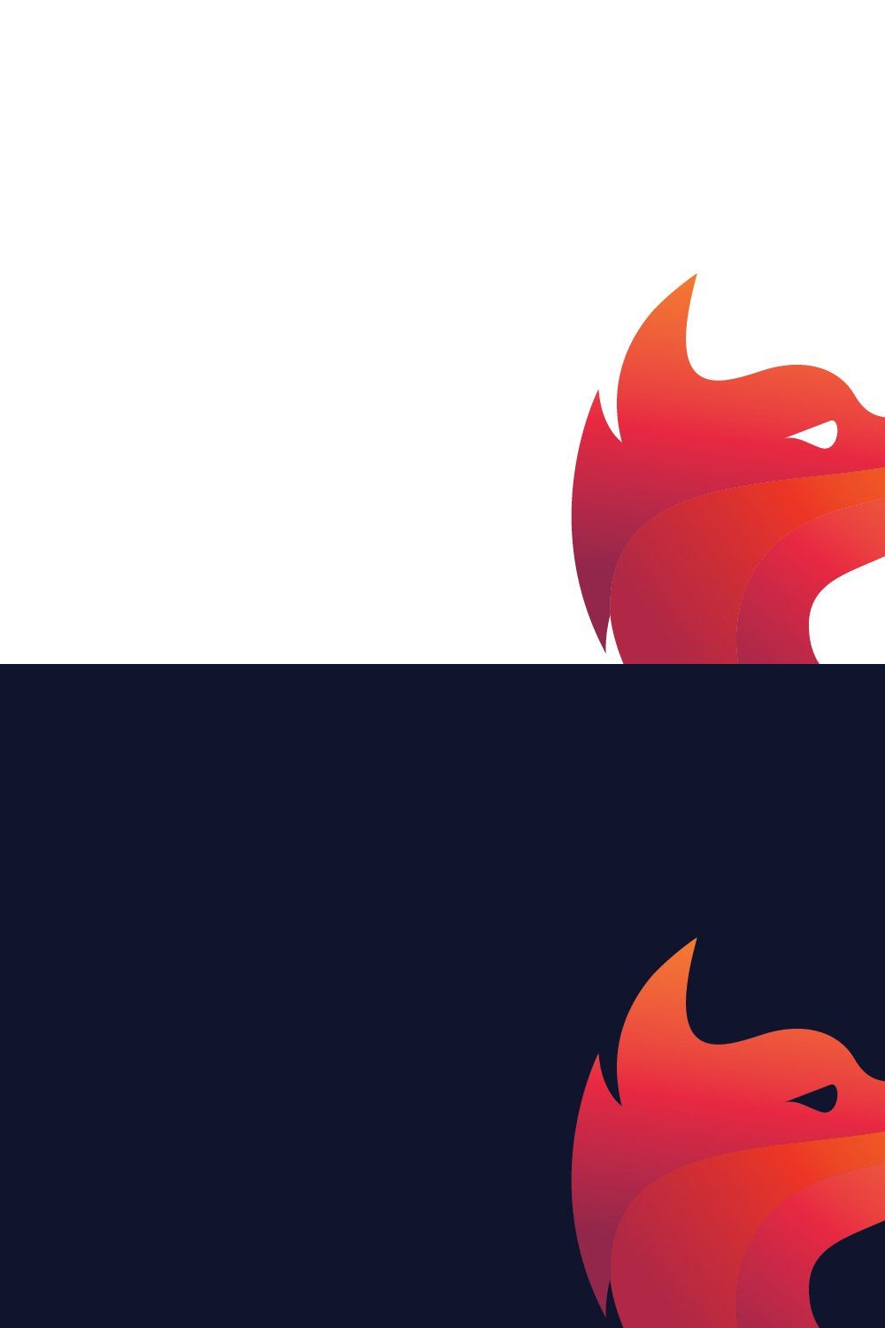 Modern Fox Logo pinterest preview image.