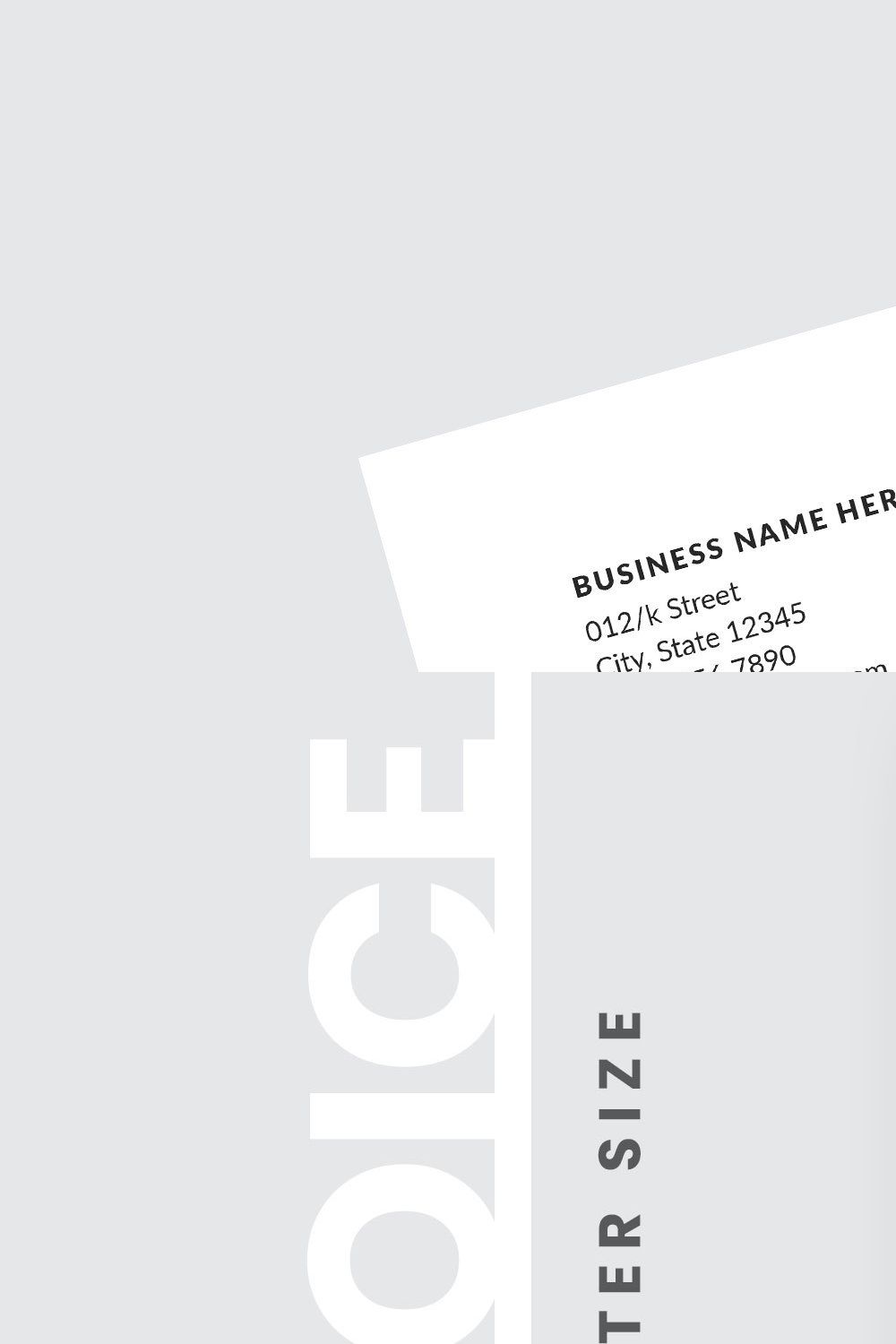 Modern Invoice Template pinterest preview image.