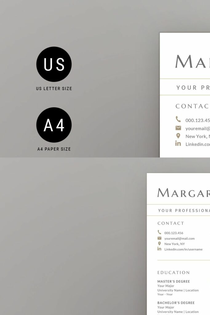 Modern Resume & Cover Letter - Word – MasterBundles