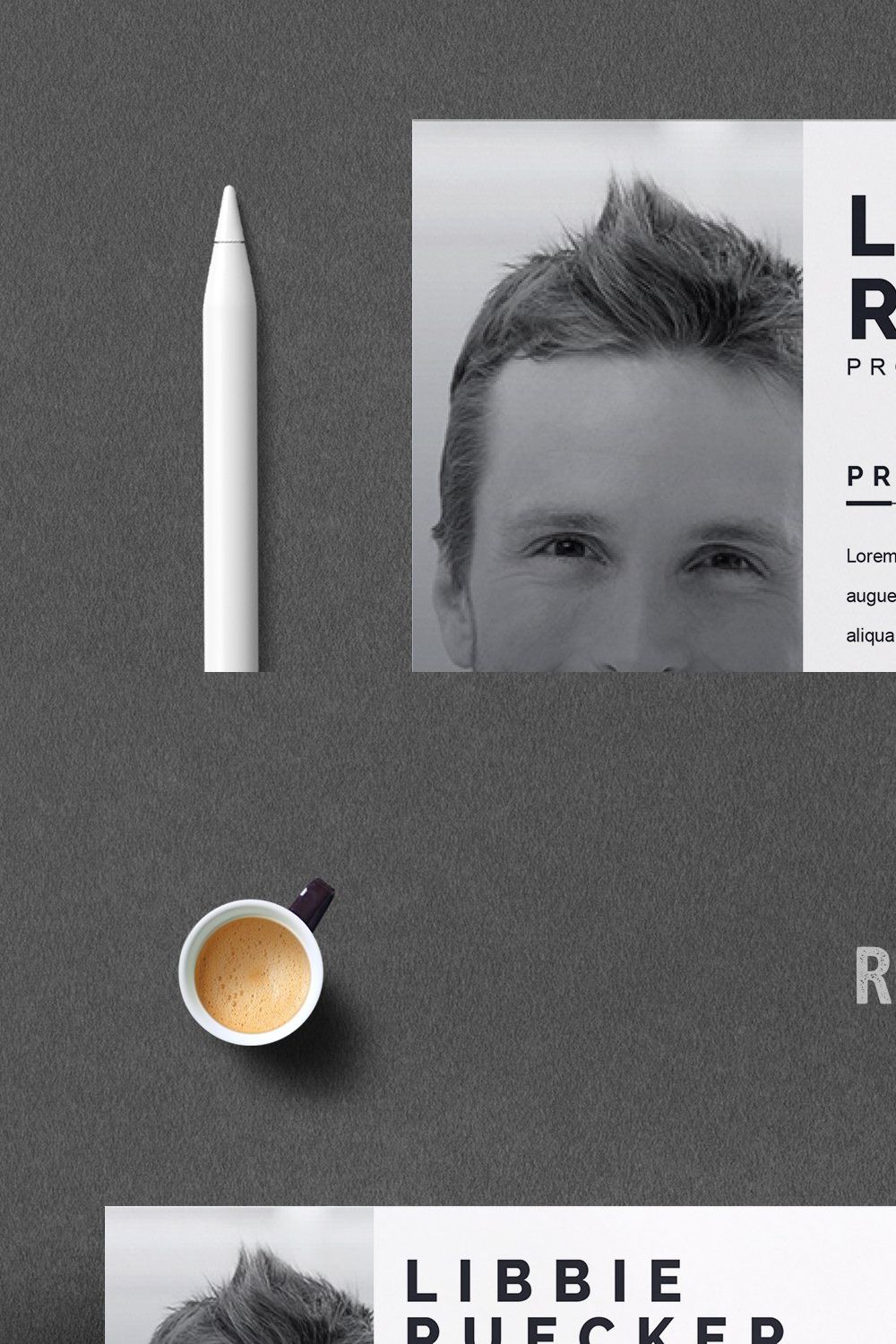 Modern Resume Template with Photo pinterest preview image.