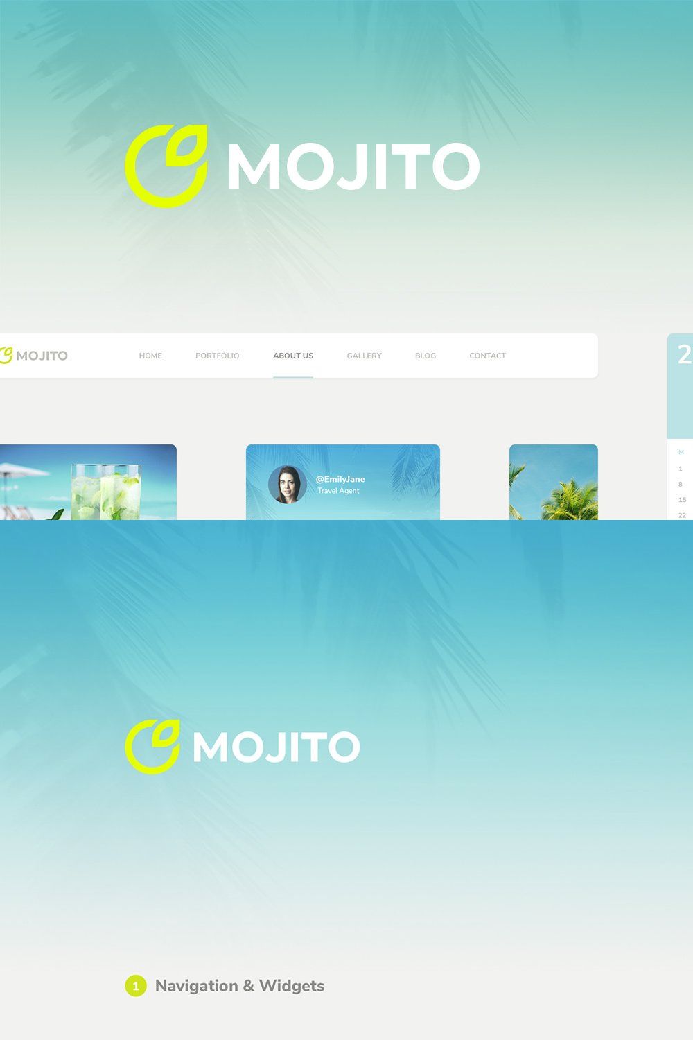 Mojito UI Kit pinterest preview image.