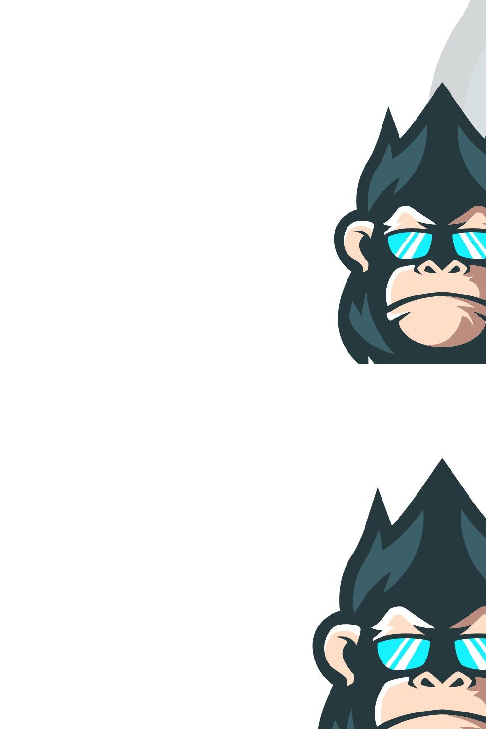 Monkey Cool Logo Templates pinterest preview image.