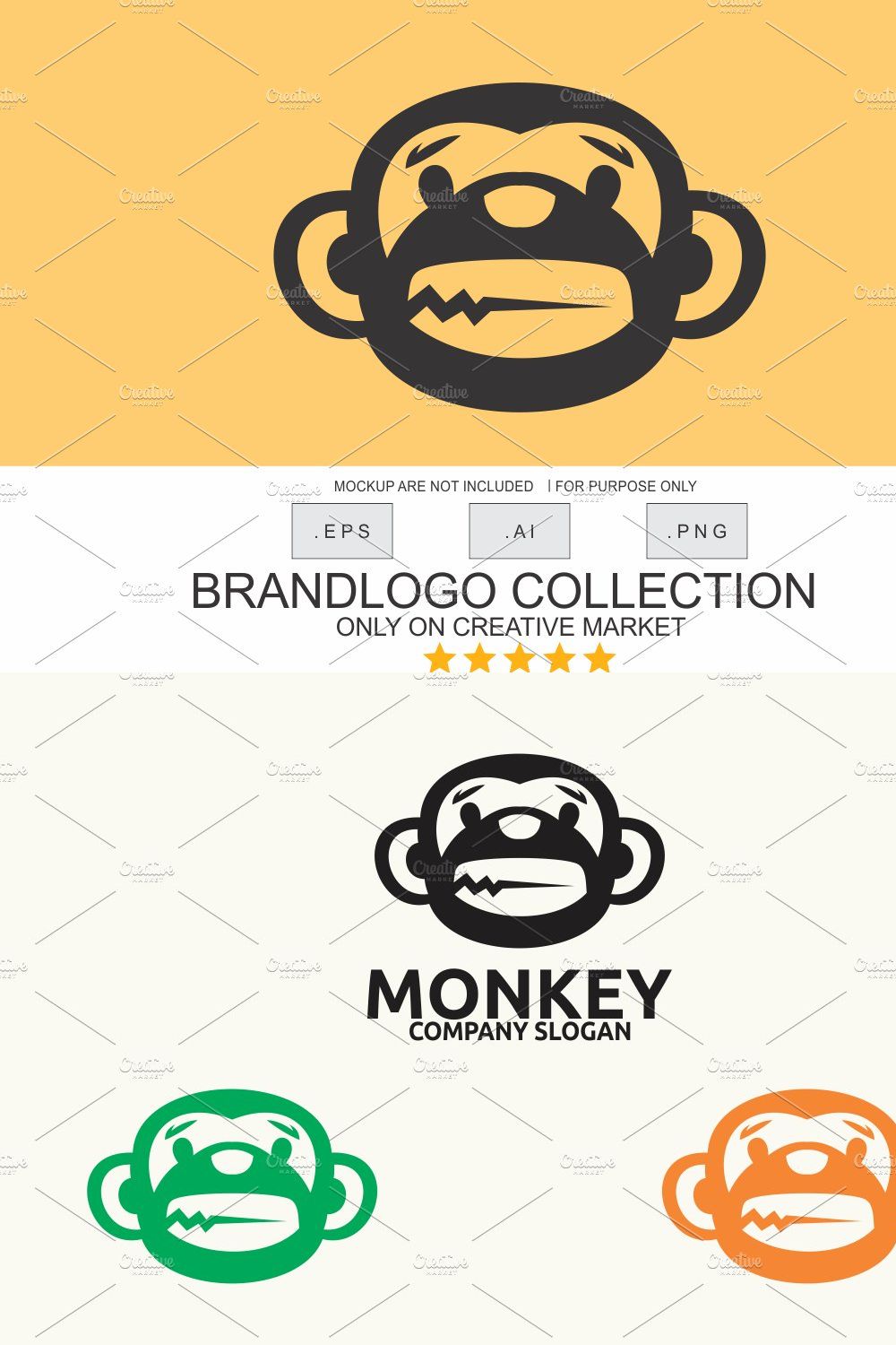 Monkey Logo pinterest preview image.