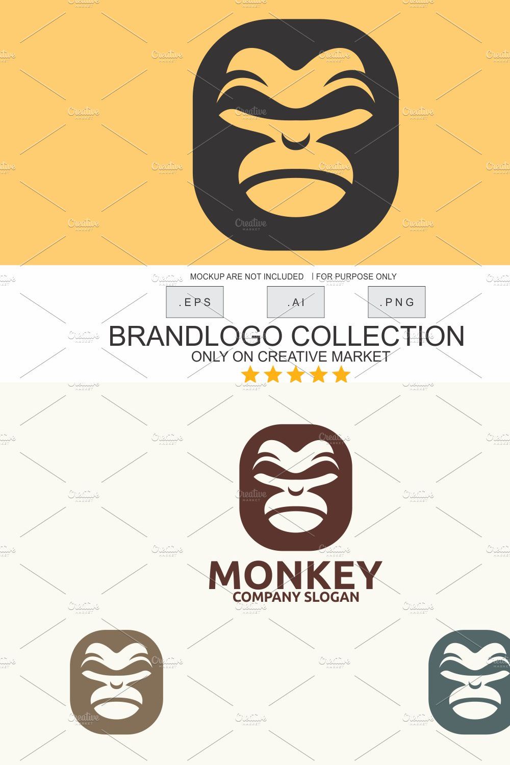 Monkey Logo pinterest preview image.