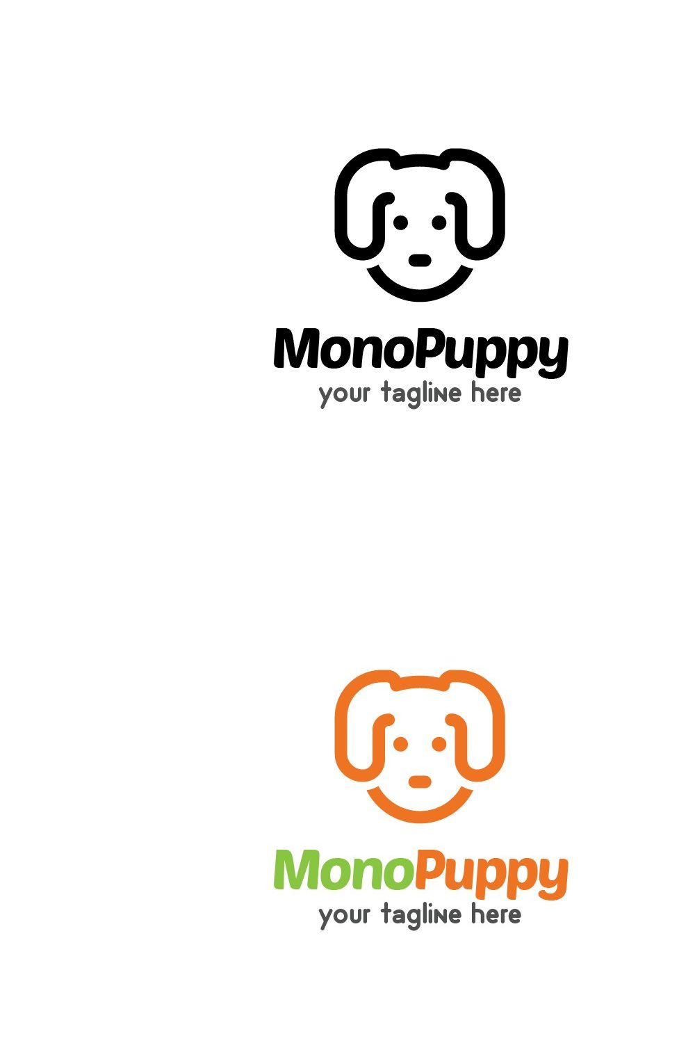 Monogram : Puppy Logo pinterest preview image.