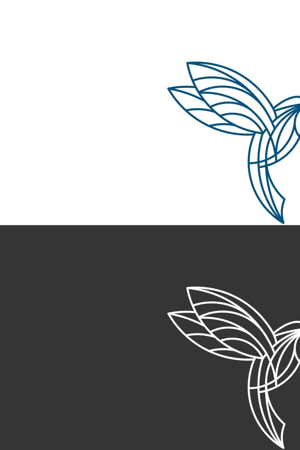 monoline hummingbird logo vector pinterest preview image.