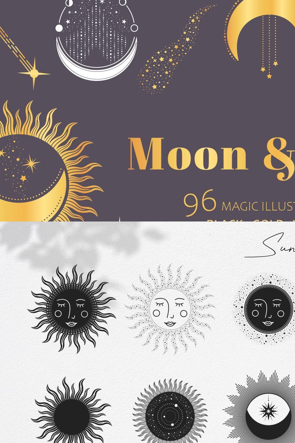 Moon & Star Magic Celestial pack pinterest preview image.