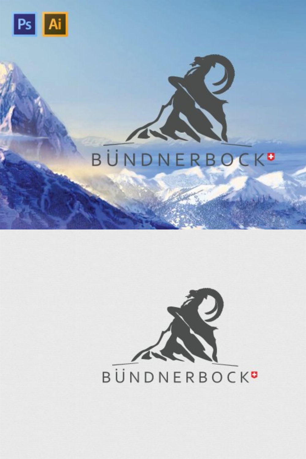 Mountain Ibex Logo pinterest preview image.