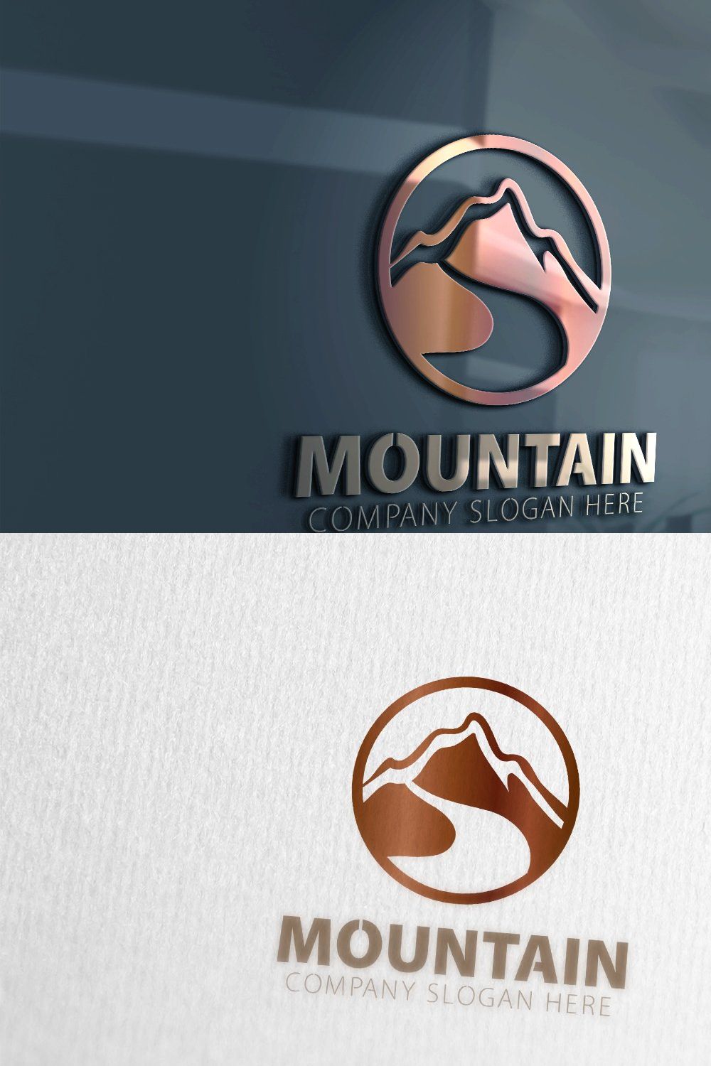 Mountain Logo pinterest preview image.