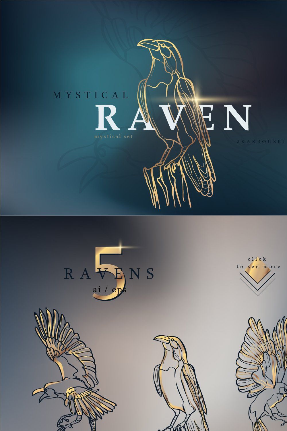 Mystical ravens pinterest preview image.