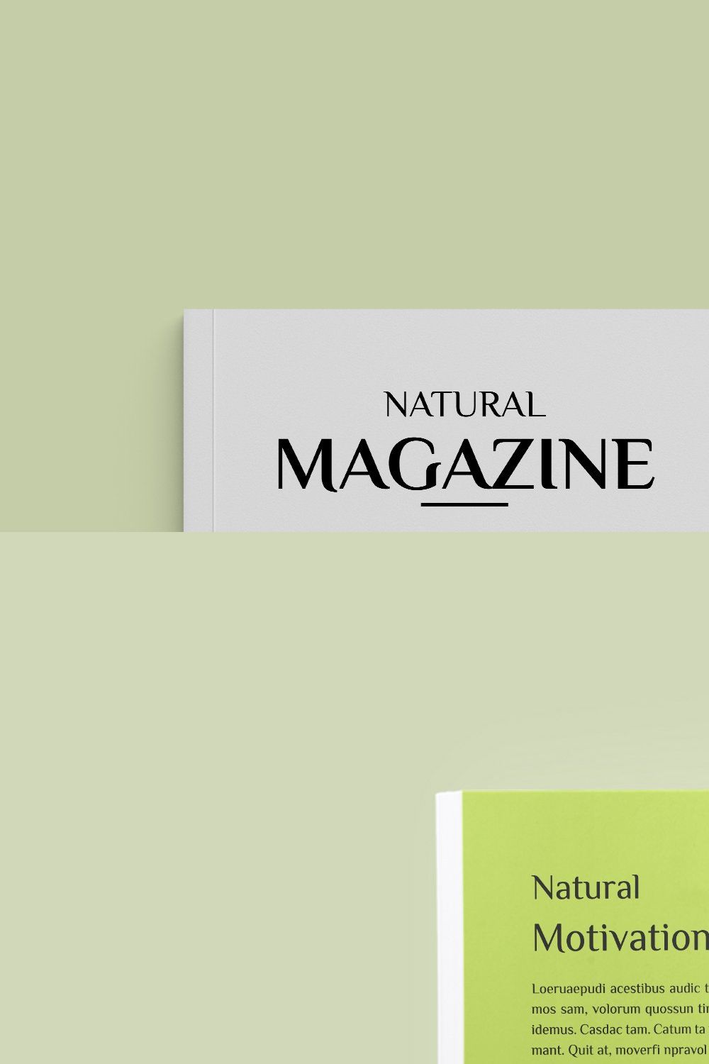 Natural Magazine Template pinterest preview image.