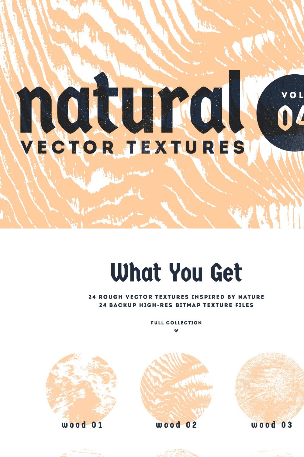 Natural Vector Textures | Vol. 4 pinterest preview image.