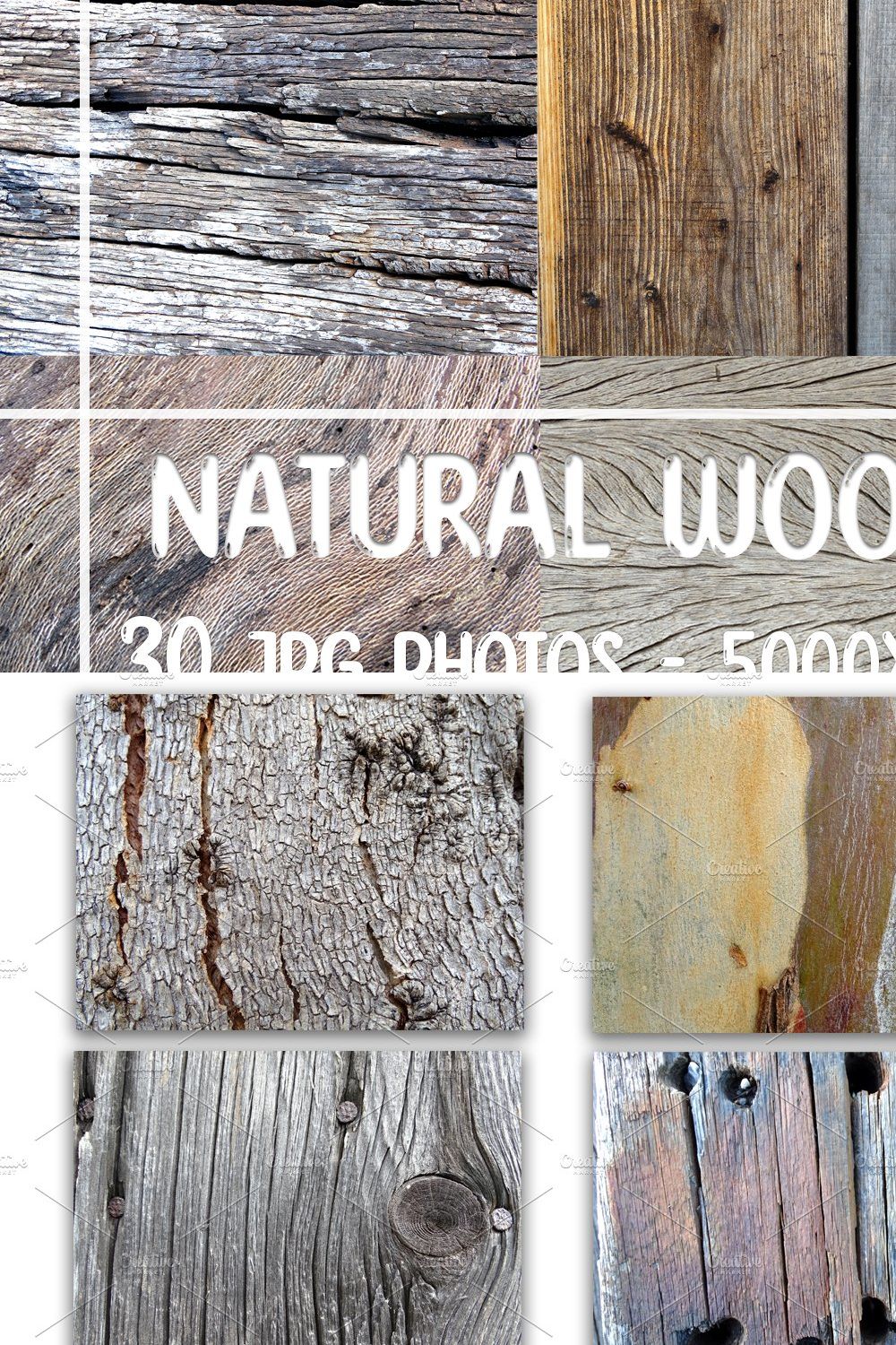 NATURAL WOOD TEXTURES pinterest preview image.