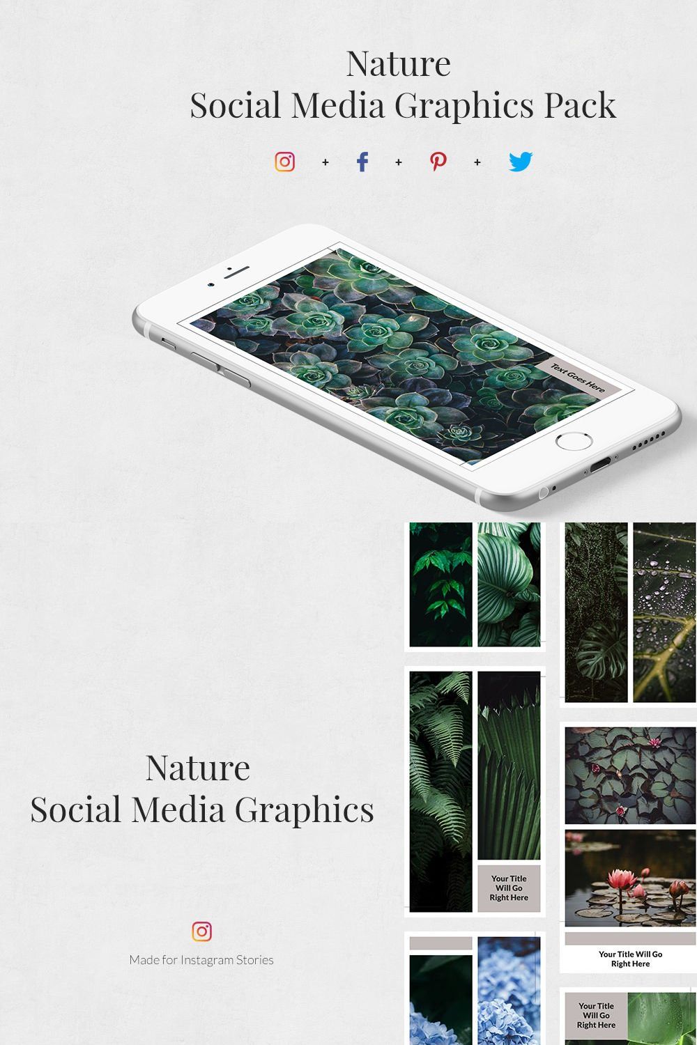 Nature Pack pinterest preview image.