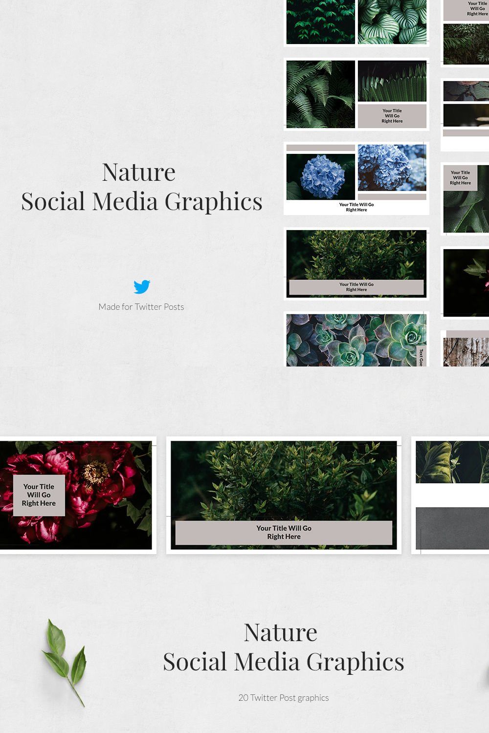 Nature Twitter Posts pinterest preview image.