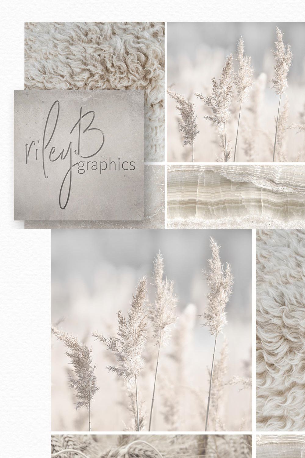 Neutrals in Nature Textures pinterest preview image.