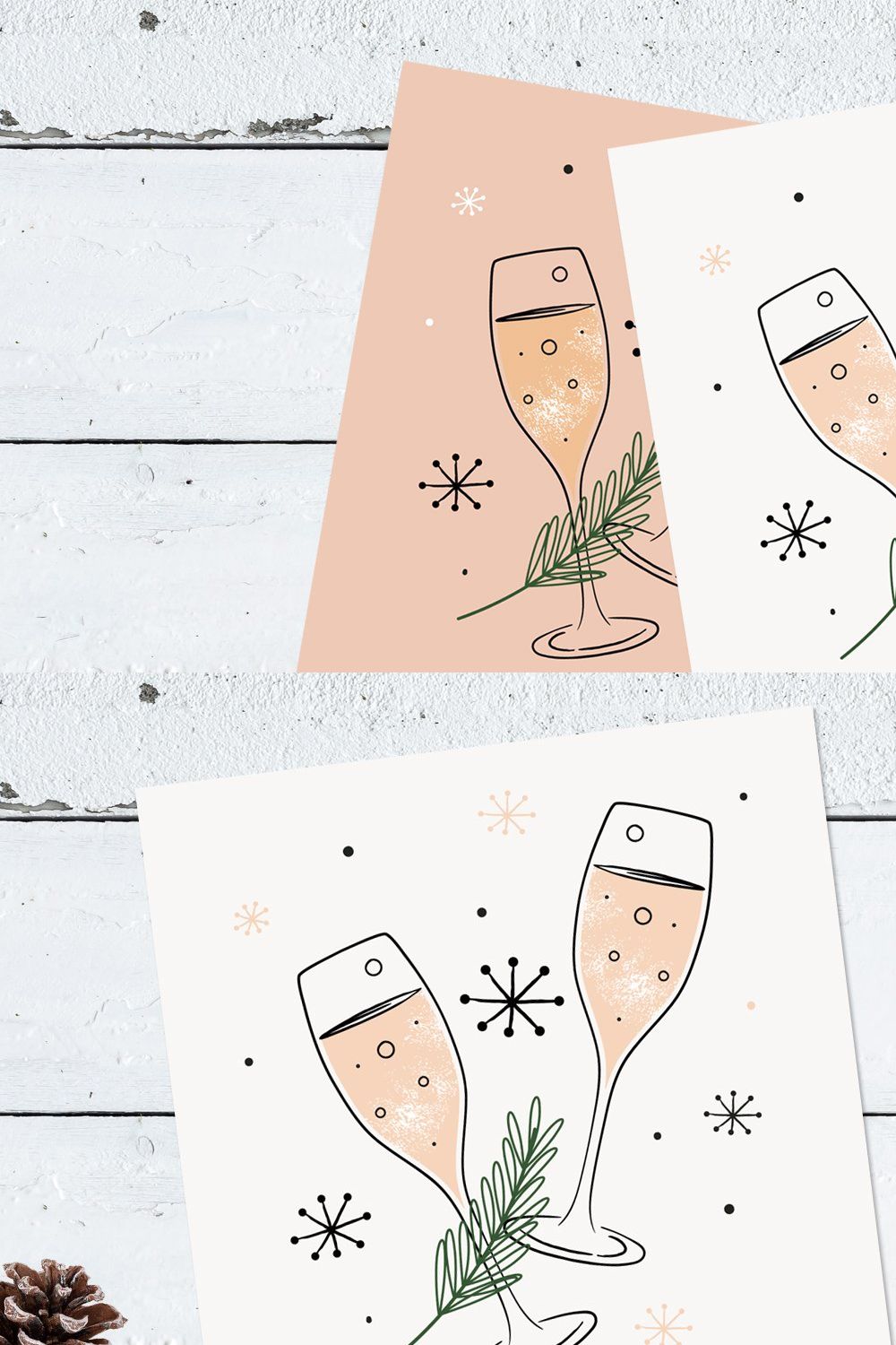 New Year's Party Invitation Template pinterest preview image.