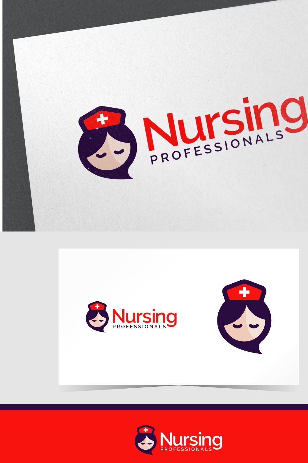 Nursing Logo Template pinterest preview image.