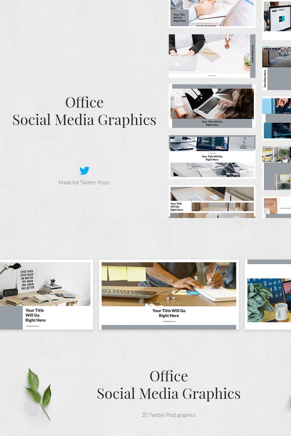 Office Twitter Posts pinterest preview image.