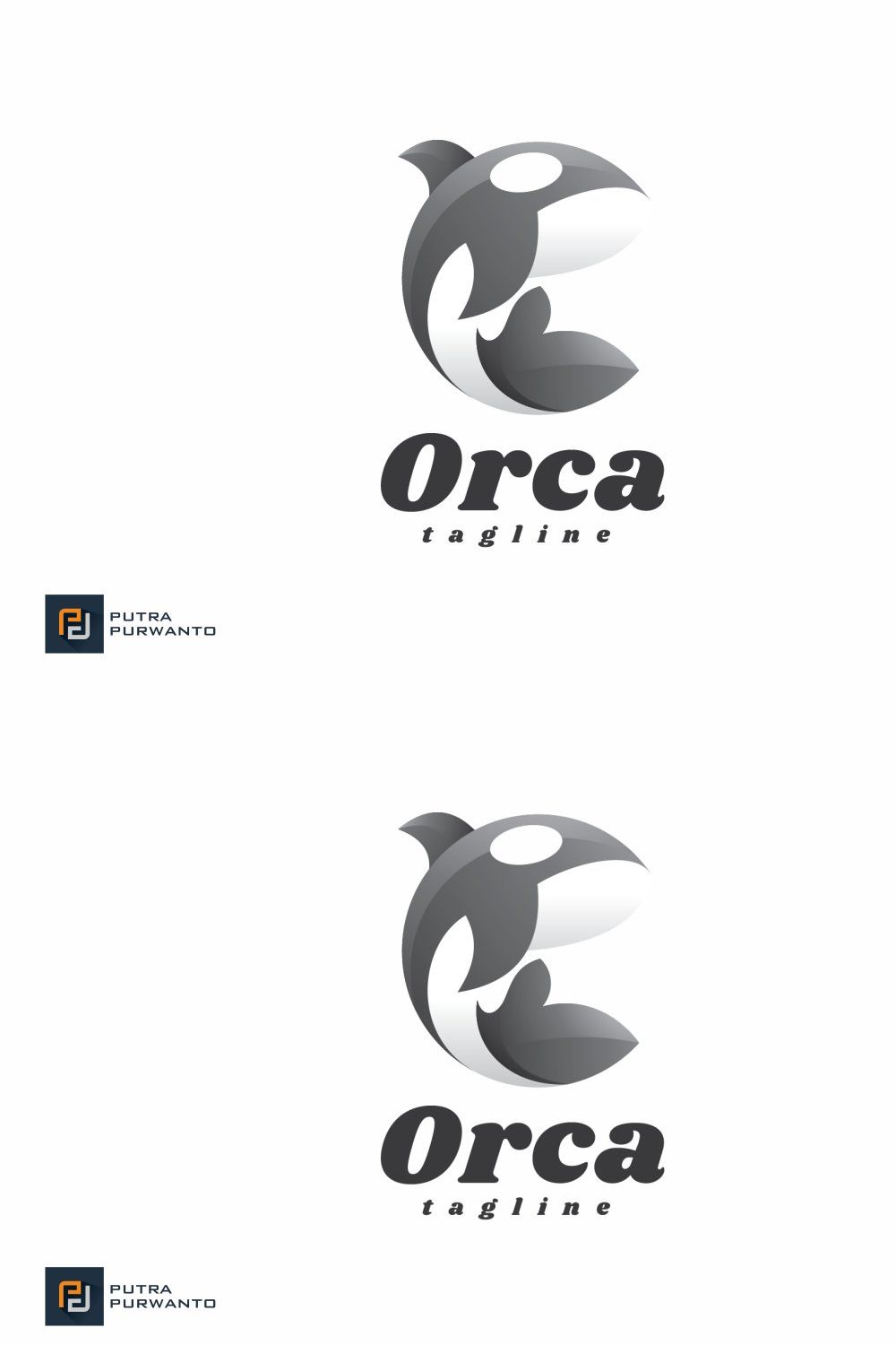 Orca - Logo Template pinterest preview image.
