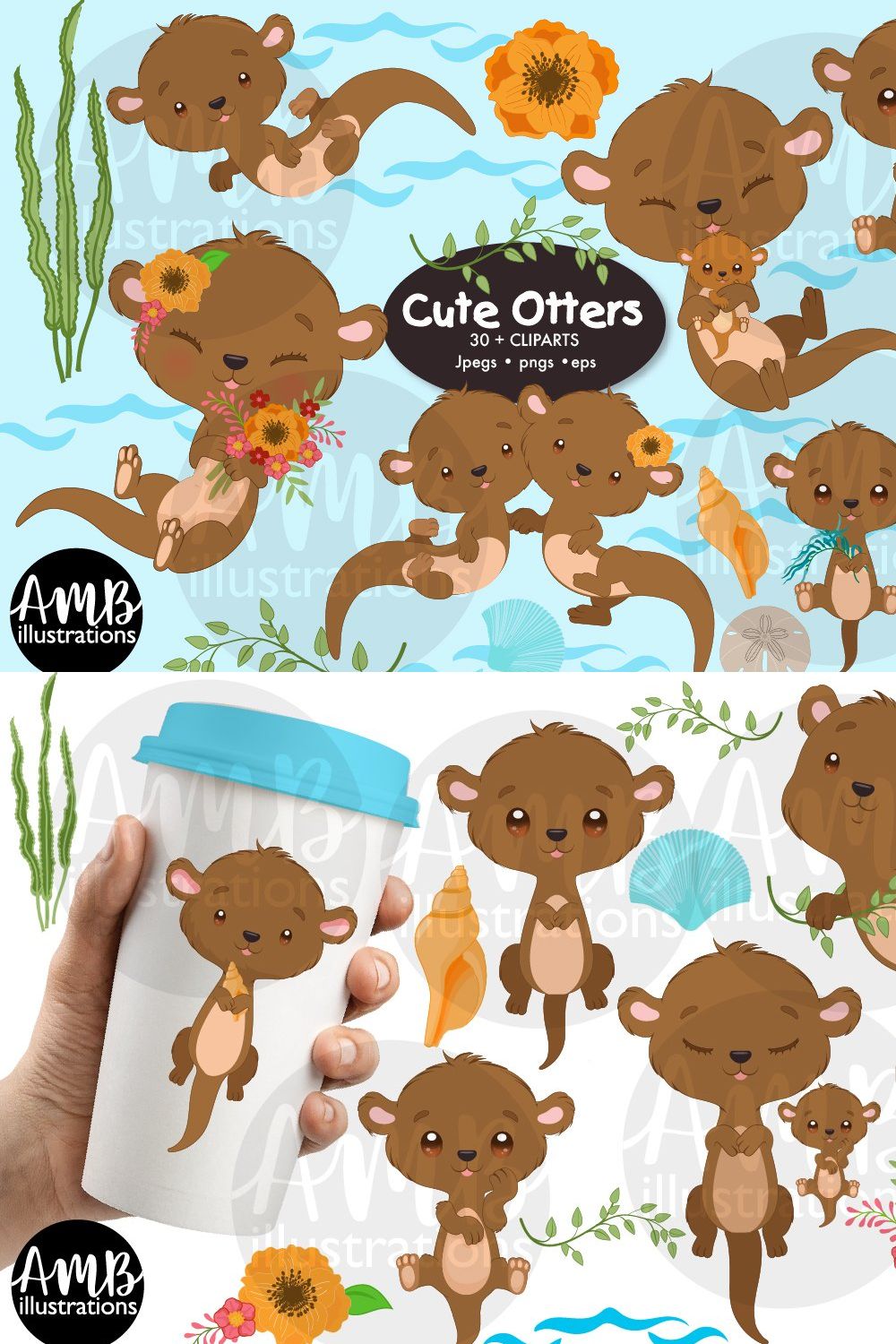 Otter clipart AMB-2979 pinterest preview image.