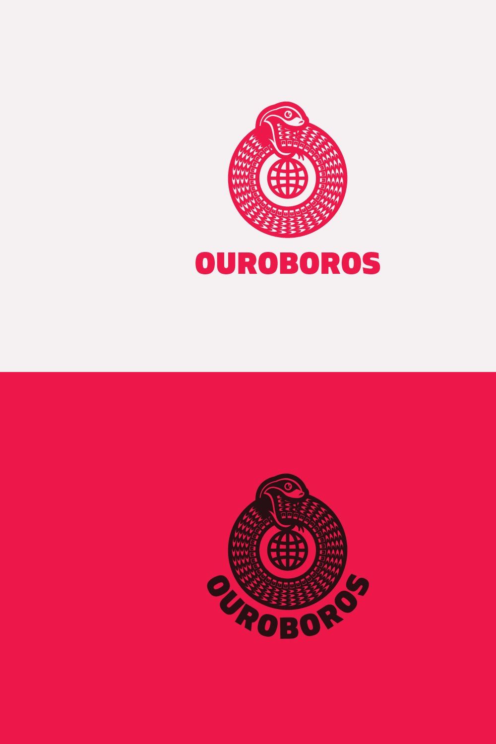 Ouroboros Logo Template pinterest preview image.
